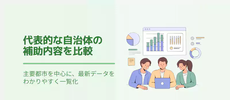 代表的な自治体の補助内用を比較