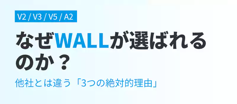 WALLテレビスタンドを選ぶべき3つの理由を解説するセクションの扉絵。
